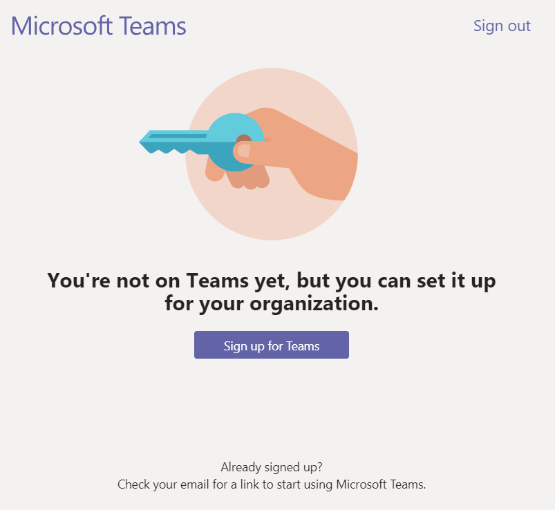 [Microsoft Teams] You're not on Teams yet, but you can set it up for your organization.